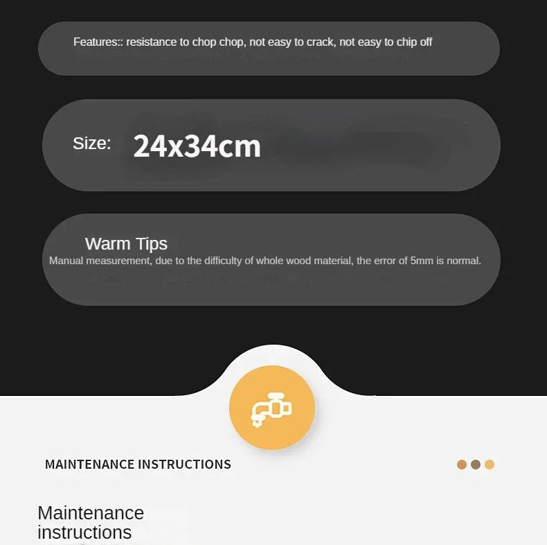 Cutting Board - Double-sided Acacia Wood Large