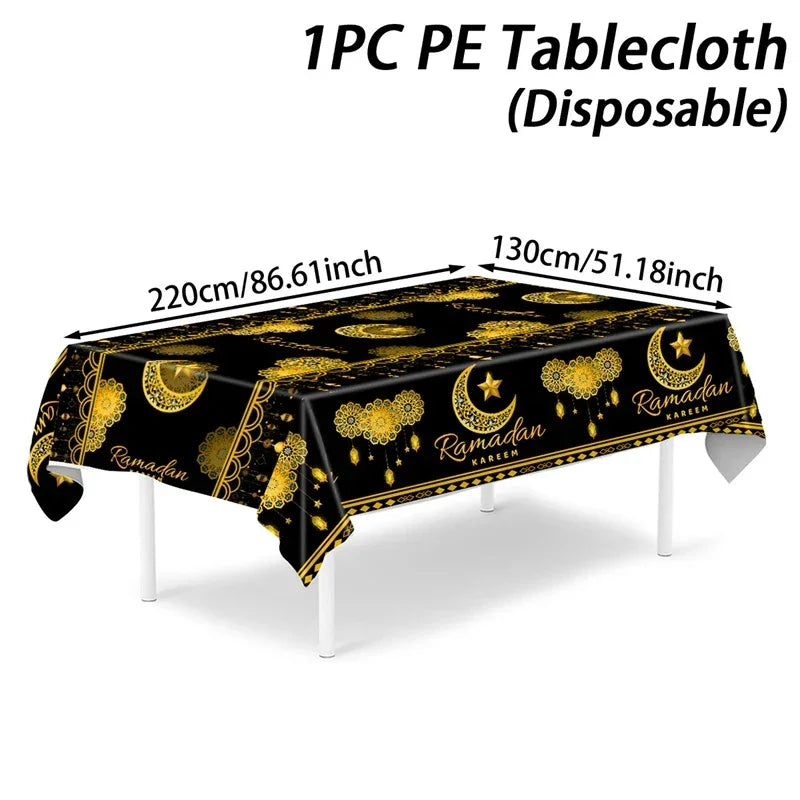 Table Cloth - Ramadan Mubarak Cotton Large