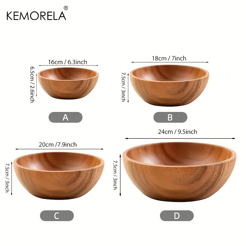 Salad Bowl - Anti-Scalding Wooden Large