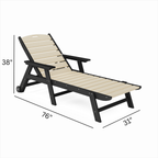 SoPoly Flat Chaise Lounge