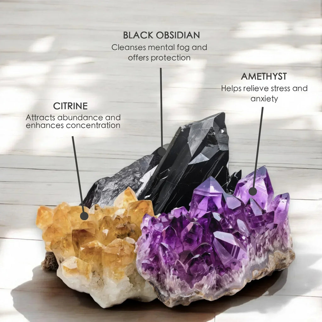 Sea Salt Eucalyptus, Premium Coconut-Soy Wax Tea Light Crystal Candle, 1oz Innergy