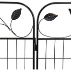 4 Pack Steel Foldable Garden Fence Floral Staked Trellis Panel Animal Barrier