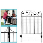 4 Pack Steel Foldable Garden Fence Floral Staked Trellis Panel Animal Barrier