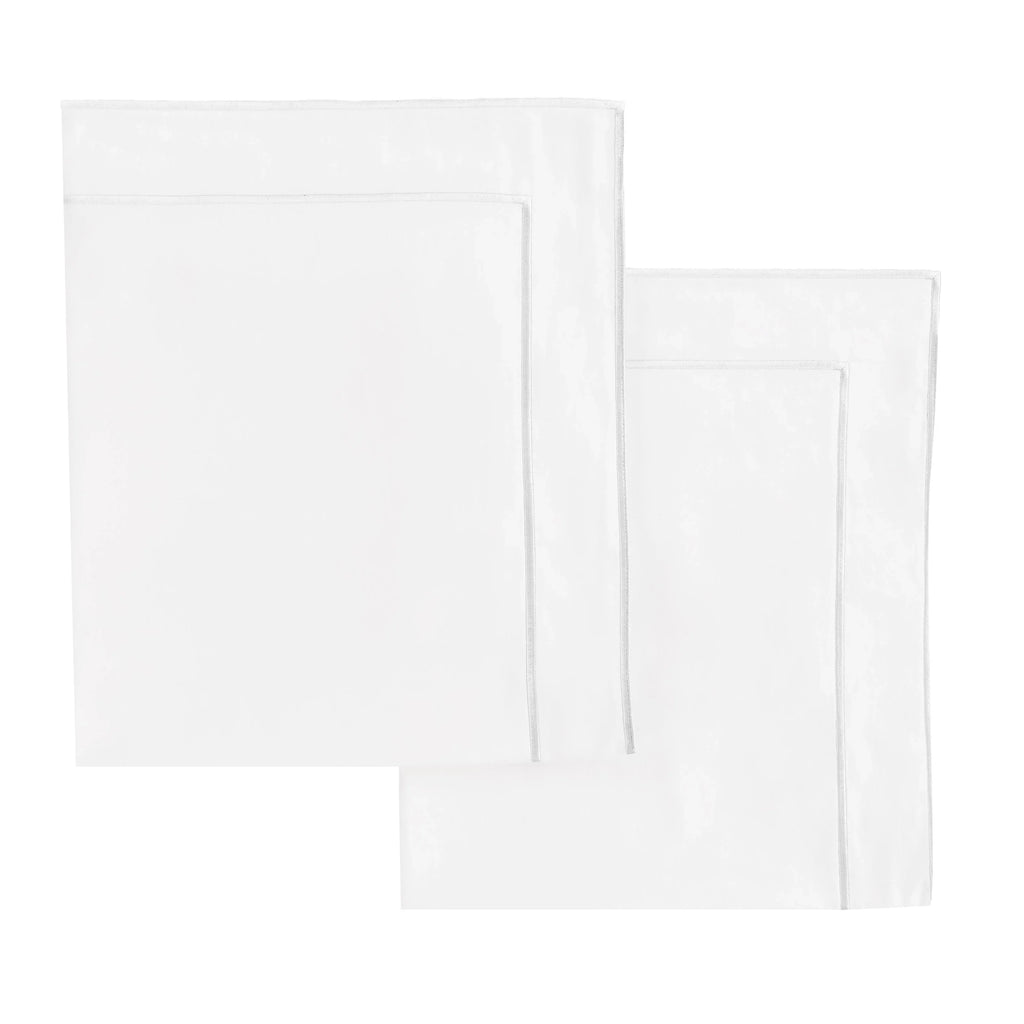 600 Thread Count Framed Sateen Embroidered Cotton Euro Sham Pair Mélange Home