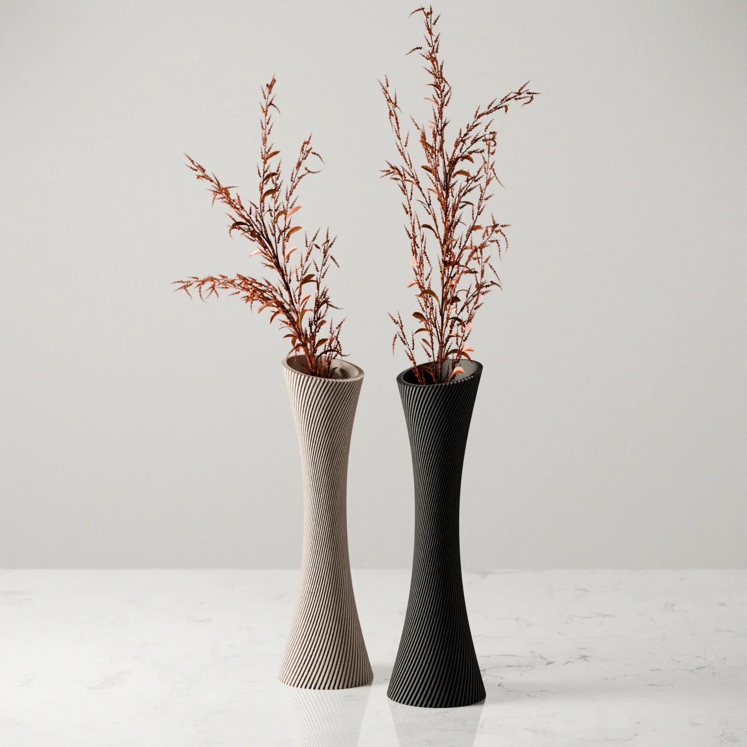 Spiral Rose Vase, back view - House Of Avana