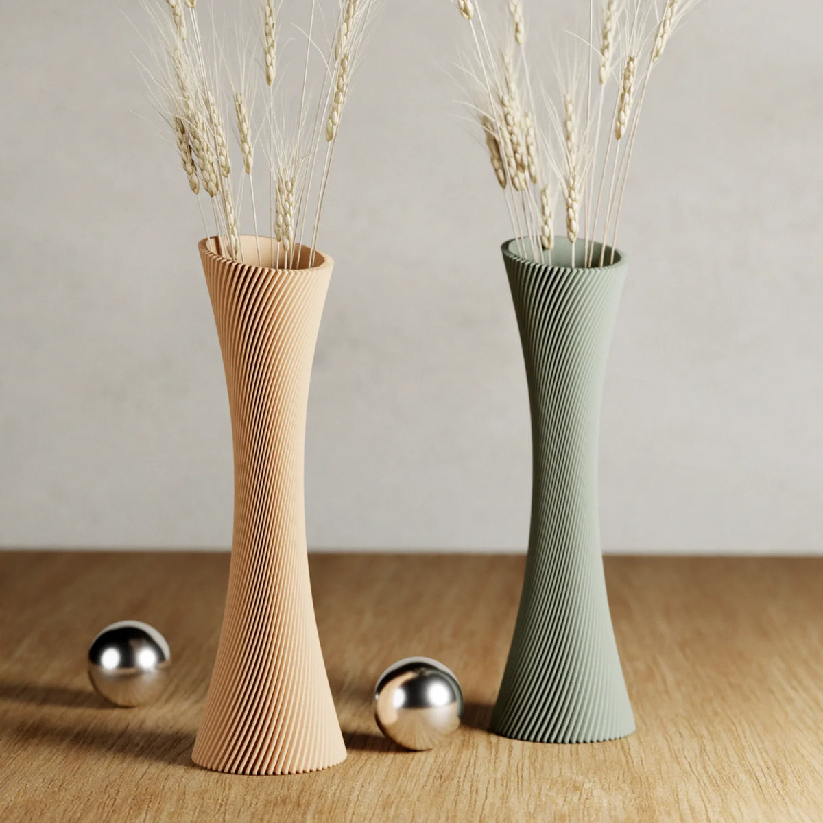 Spiral Rose Vase, angled view - House Of Avana
