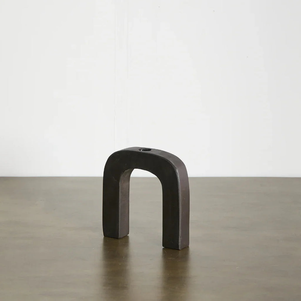 Arch Wooden Taper Candlestick Holder Kanju Interiors