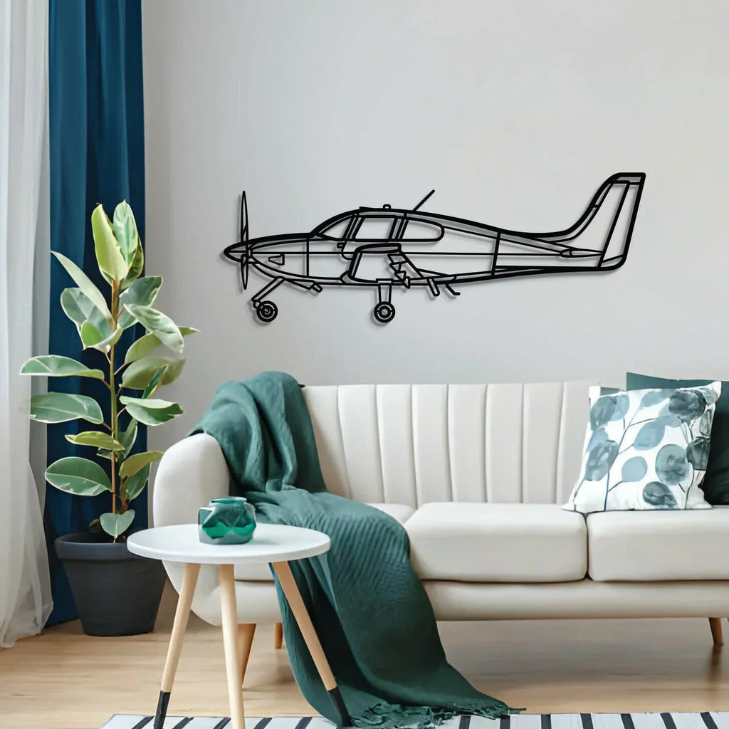 Sr20 Metal Aircraft Wall Art - Ncp0597, back view - House Of Avana