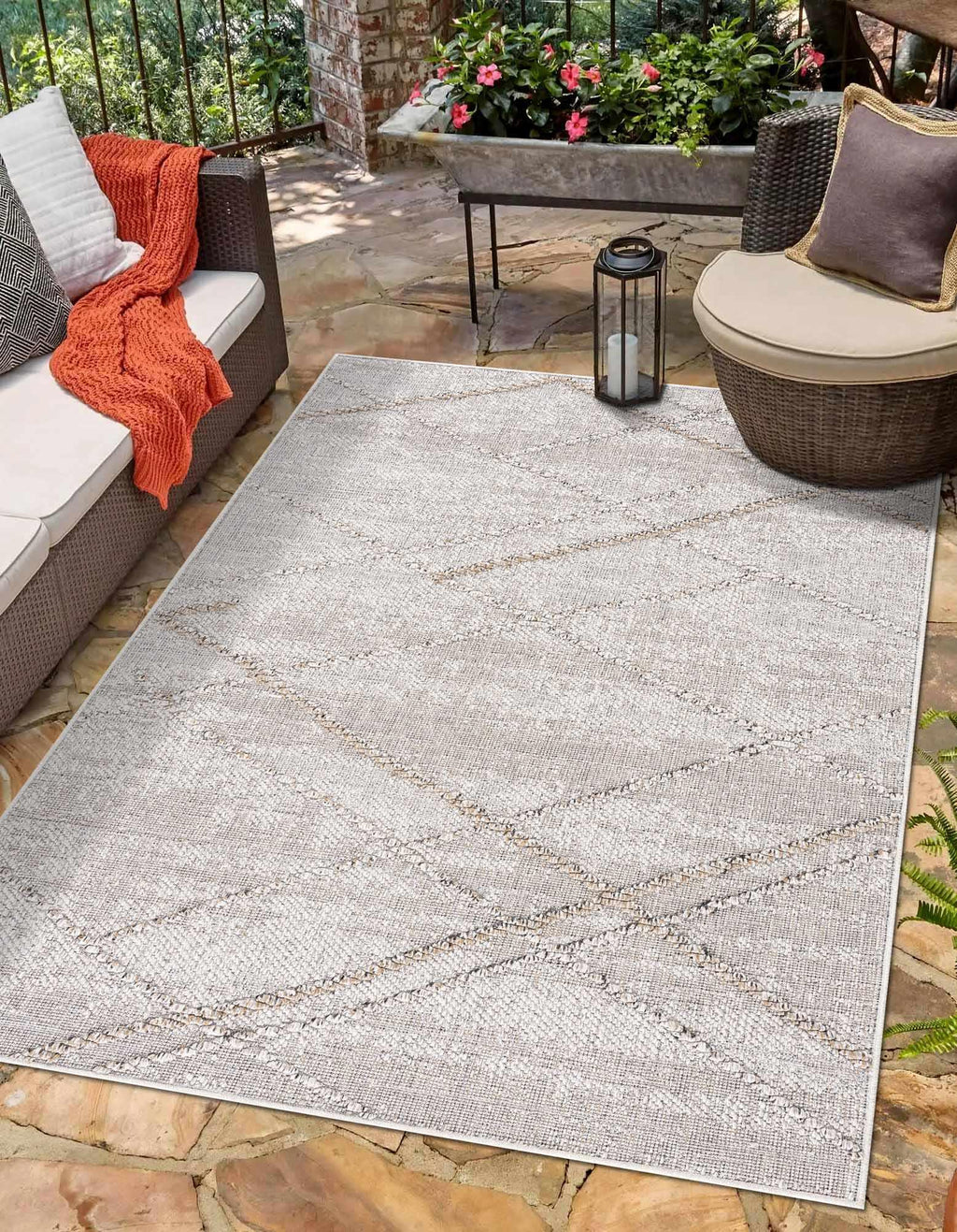 Baqer Bone & Tan Area Rug Hauteloom
