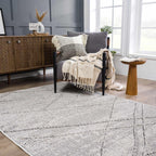 Baqer Bone & Taupe Area Rug Hauteloom