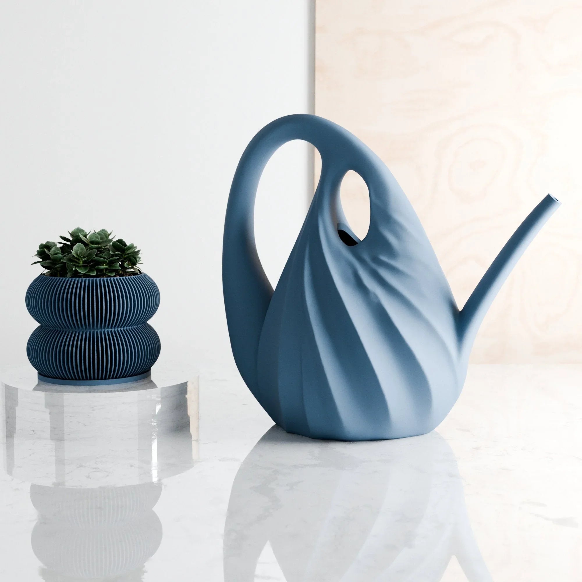 Swirl Watering Can, side view - House Of Avana