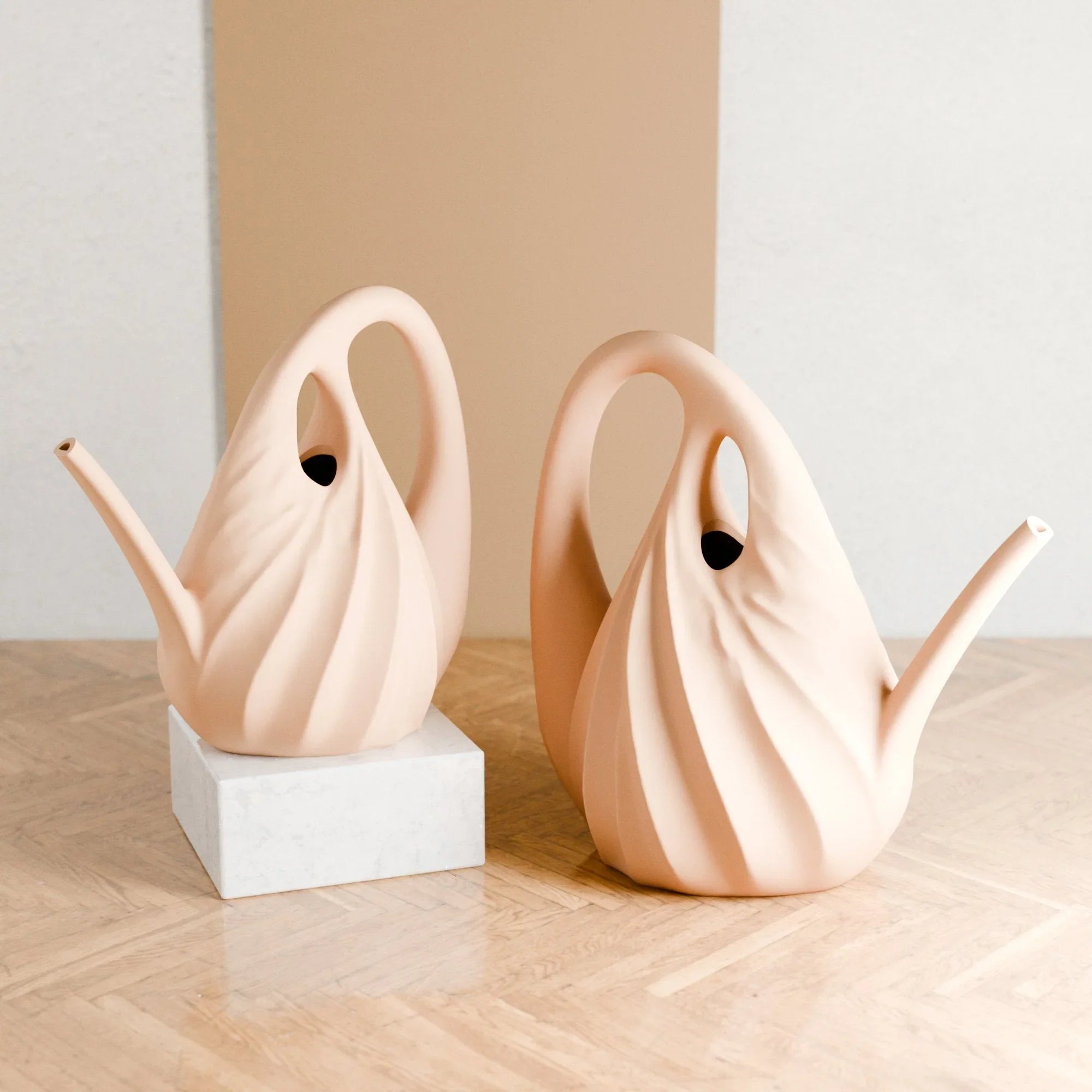Swirl Watering Can, angled view - House Of Avana