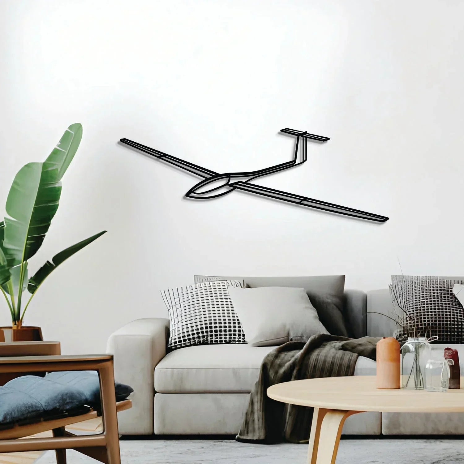 Szd-56 Angle Metal Aircraft Wall Art - Ncp0601, back view - House Of Avana