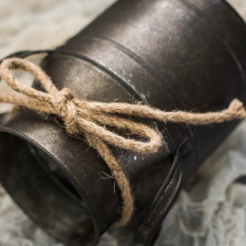 Vase - Decorative Tin Flower Bucket