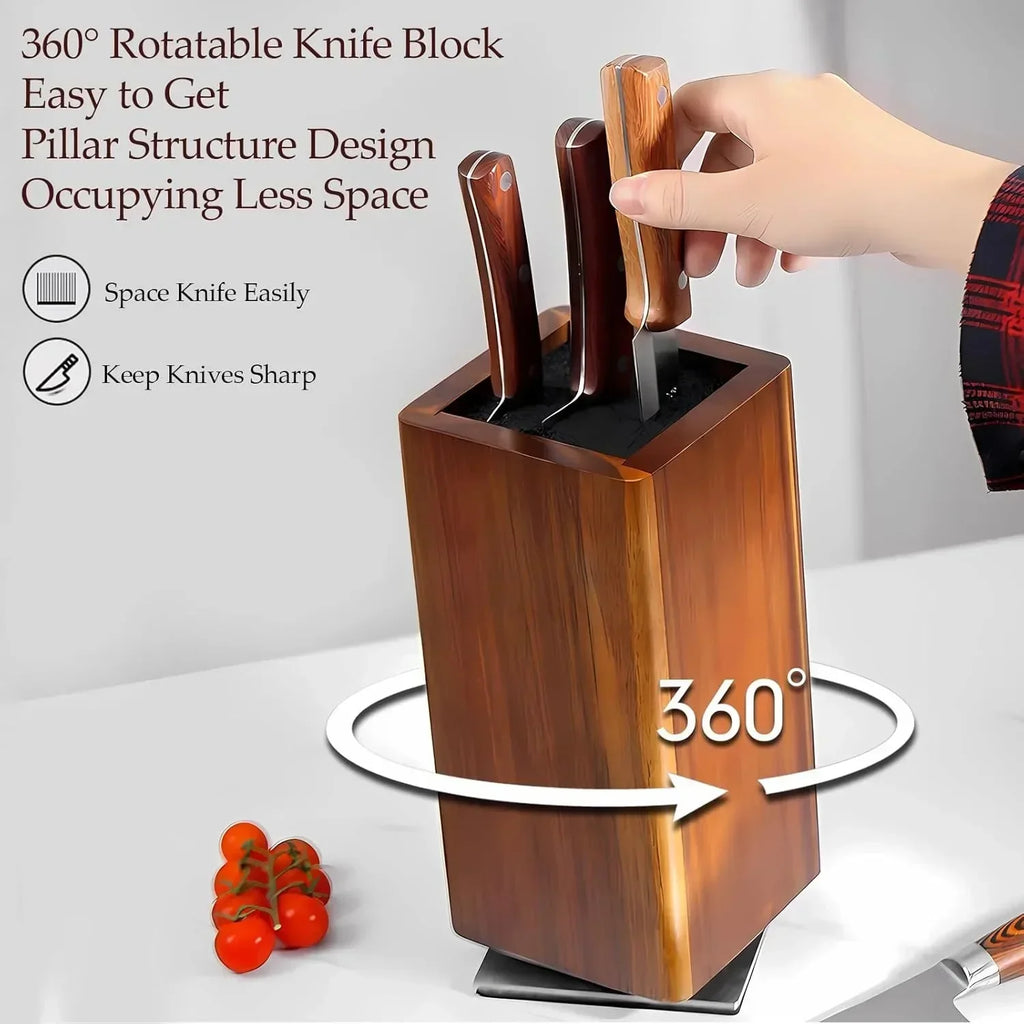 Knife Block - Magnetic Wood 360°