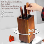 Knife Block - Magnetic Wood 360°