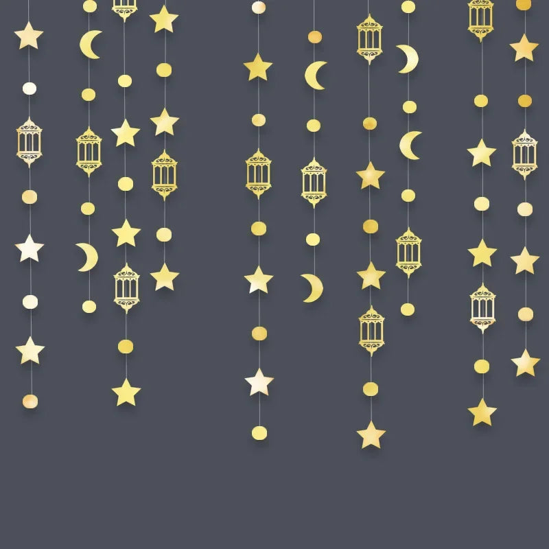 Garland - Glitter Gold Star Streamer