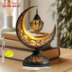 Lantern - Decorative Ceramic Crescent Moon Tabletop
