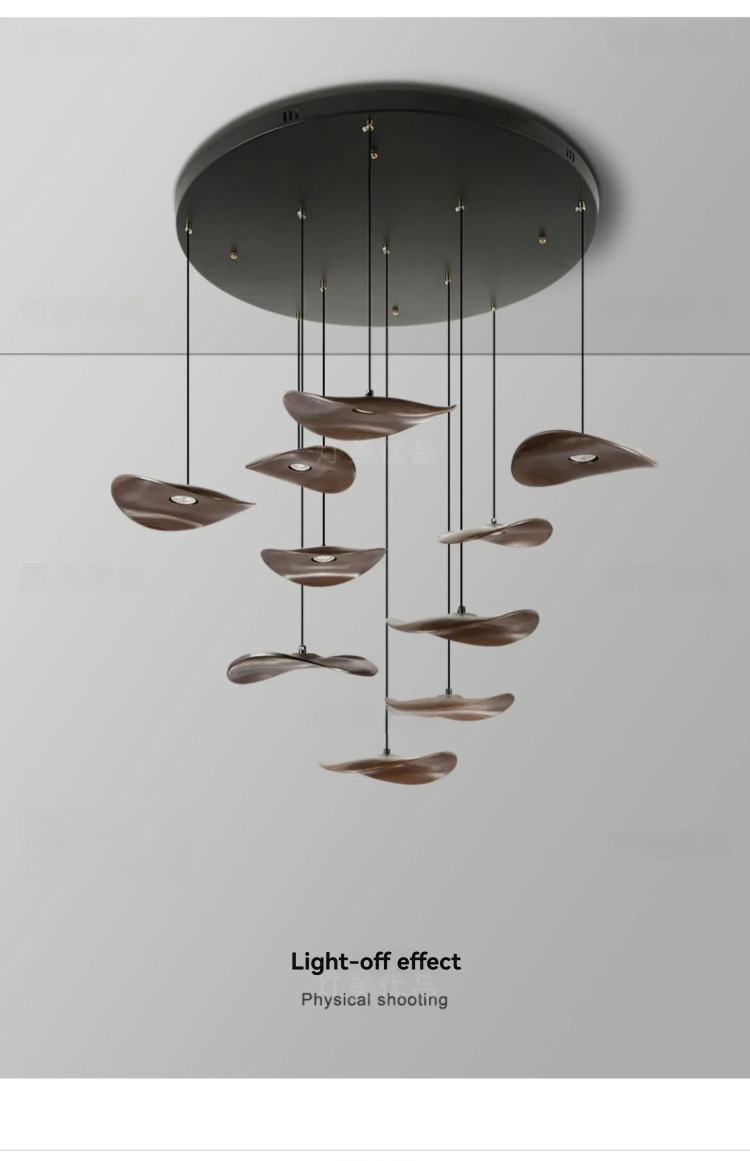 Chandelier - Multi-head Walnut
