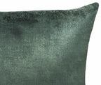 Sage Green Silk Velvet Ikat Pillow Cover X 24, side view - House Of Avana