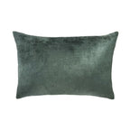 Sage Green Silk Velvet Ikat Pillow Cover X 24, front view - House Of Avana