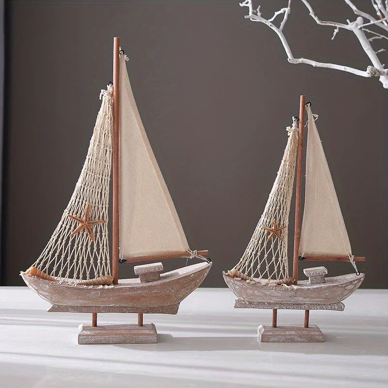 Sailboat - Vintage Wooden Nautical Decor