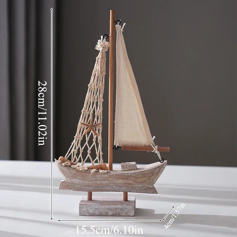Sailboat - Vintage Wooden Nautical Decor