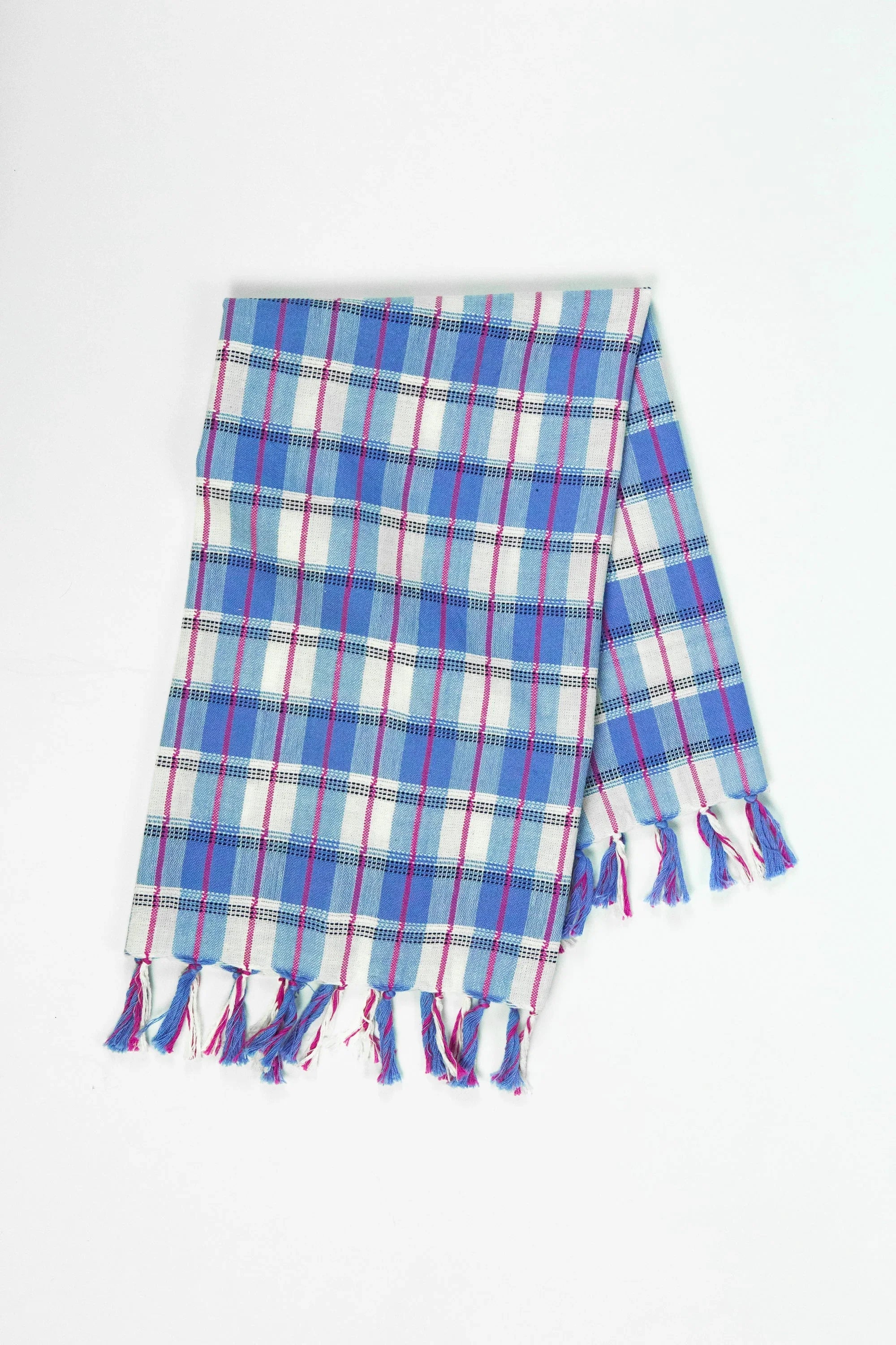 San Andres Blue & White Gingham Kitchen Towel Archive New York