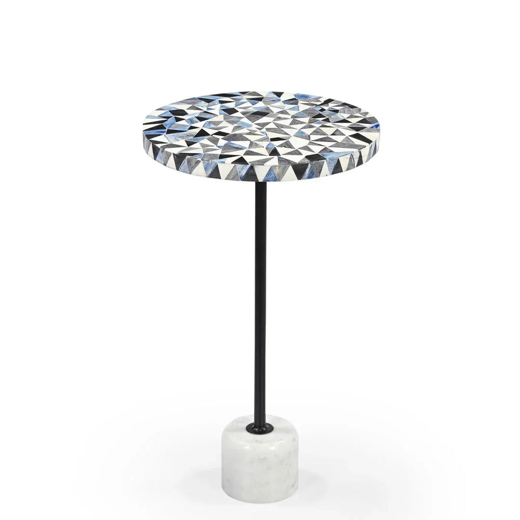 Sao Tome martini table with bone inlay