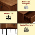 Savana Solid Wood 2-Drawer Nightstand