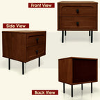 Savana Solid Wood 2-Drawer Nightstand