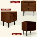 Savana Solid Wood 2-Drawer Nightstand