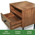 Savana Solid Wood Single-Drawer Nightstand