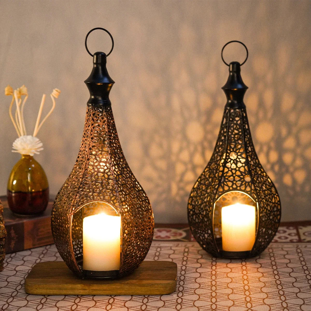 Lantern - Metal Morocco Candle Holder