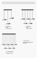 Chandelier - Multi-head Walnut