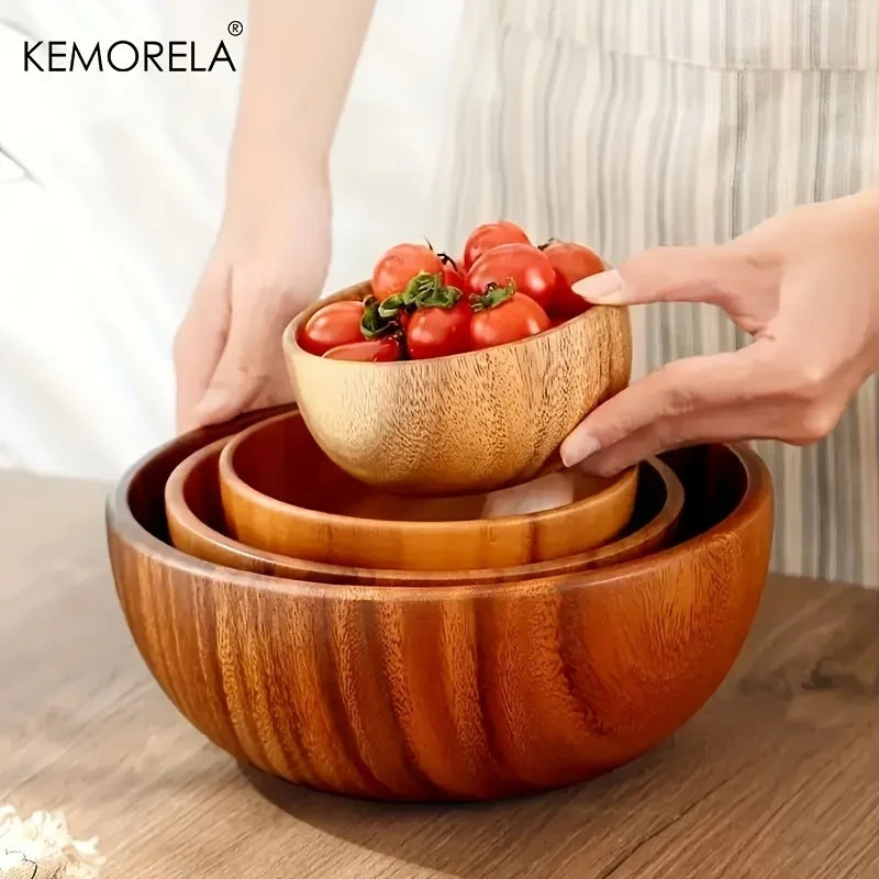 Salad Bowl - Anti-Scalding Wooden Large