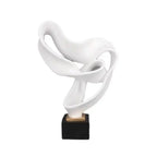Modern Abstract Ribbon Sculpture – Luxury Resin Home Decor Ornament