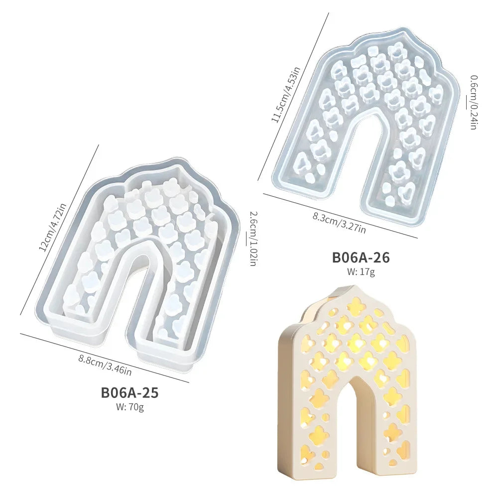 Lampshade - Hollow Silicone Moon Candle Holder