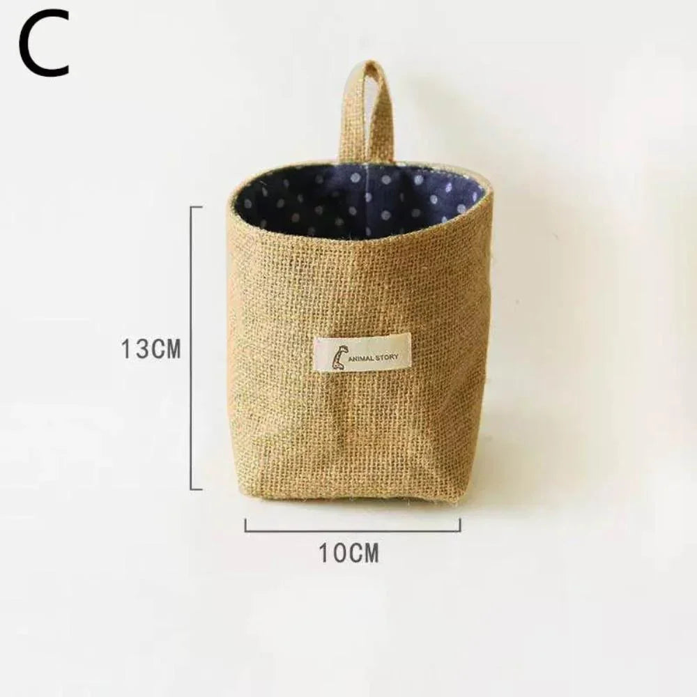 Eco-Friendly Jute Cotton and Linen Hanging Bag - House Of Avana