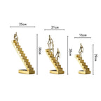 Abstract Figurine - Golden Staircase Sculpture