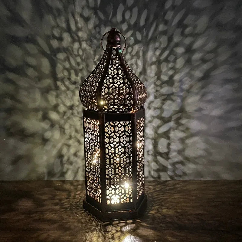 Lantern - LED Iron Moroccan Retro