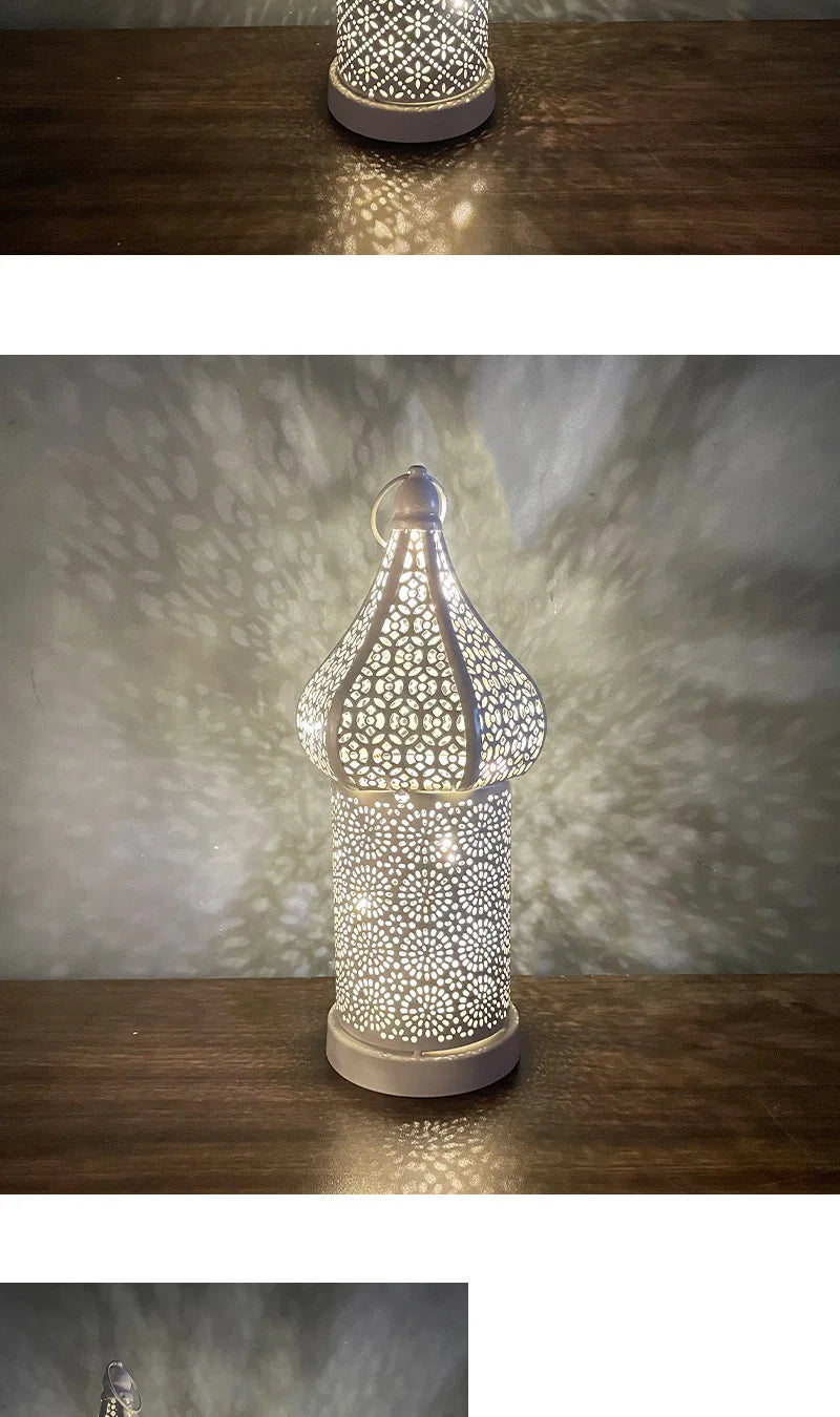 Lantern - LED Gold Wrought Iron