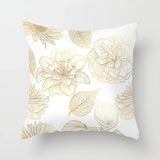 Gold Leaf Cushion Cover for Home Decor