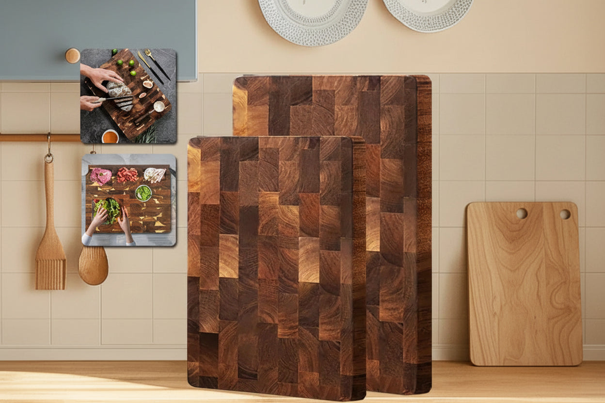 Cutting Board - Double-sided Wooden Acacia Large