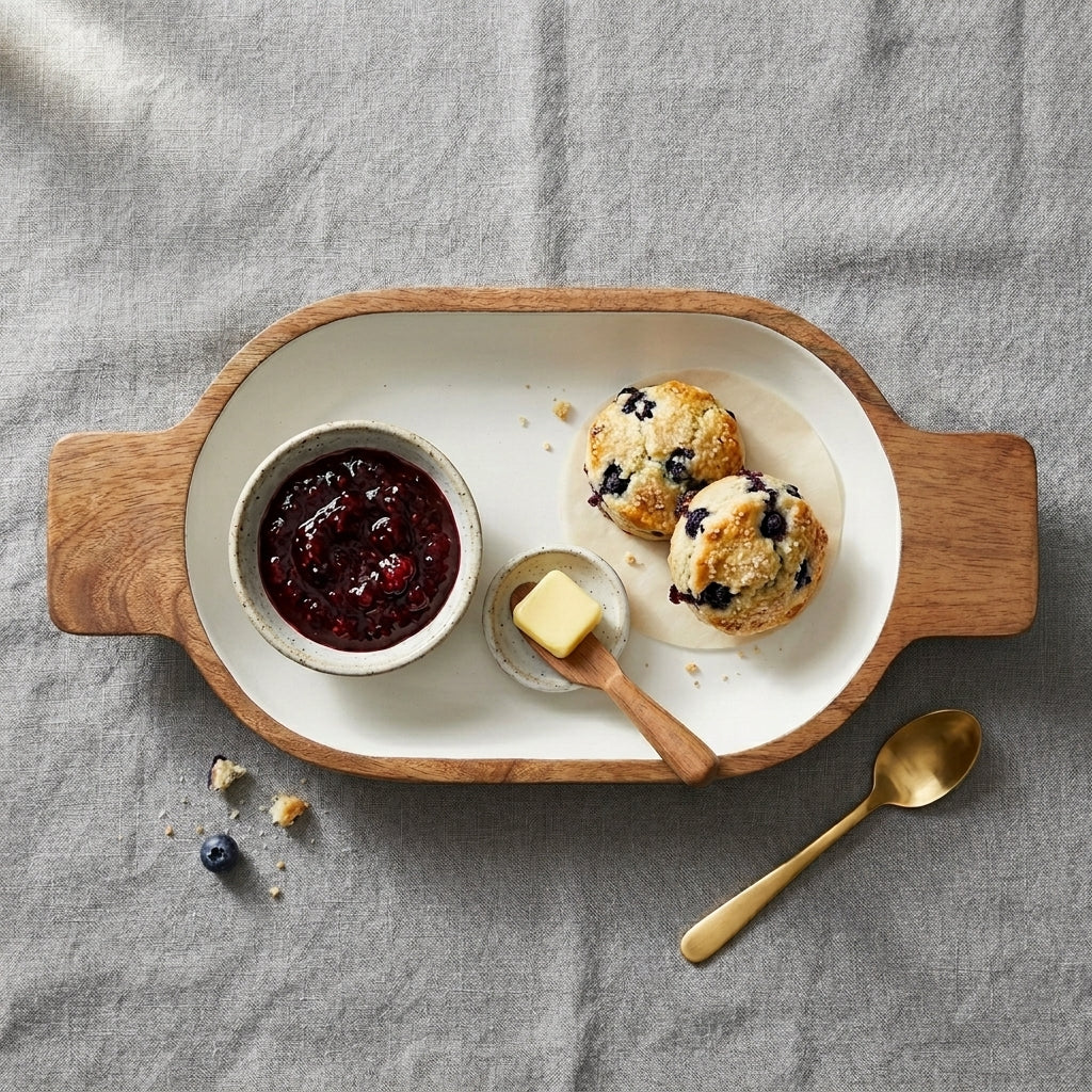 House of Avana Small Boat Mango Wood Serving Tray