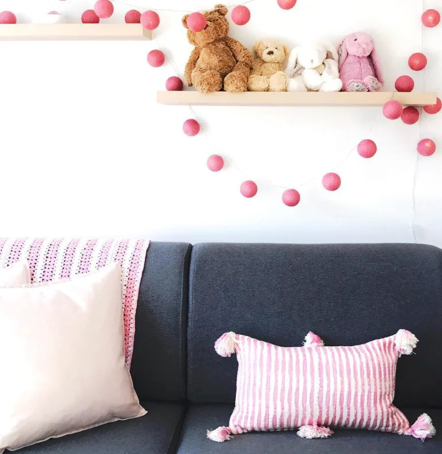 Antigua Pillow- Naturally Dyed Faded Pink Archive New York