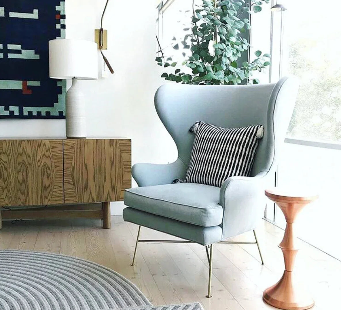 Antigua - Dark Teal Blue 20"x20" Archive New York