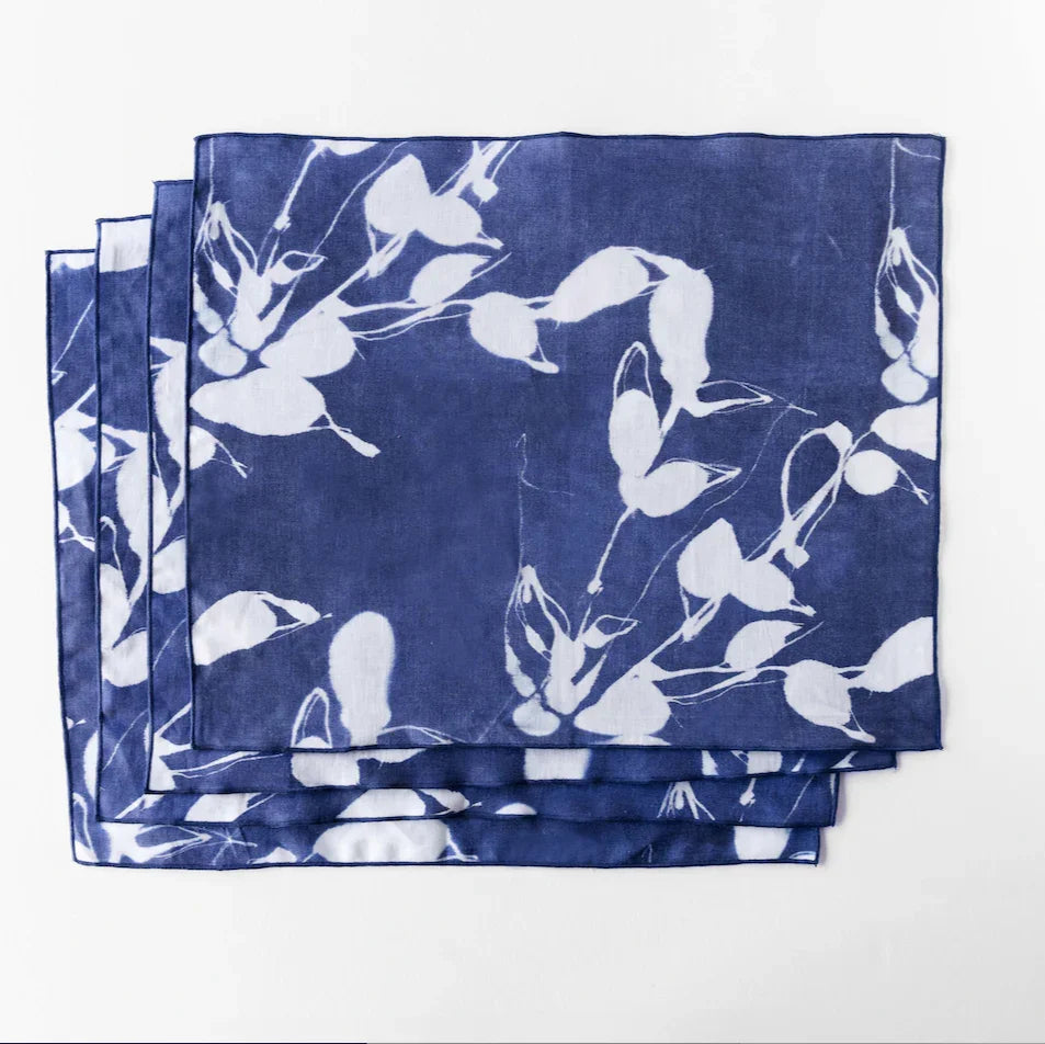 Porto Print in Indigo Placemat www.goldie-home.com