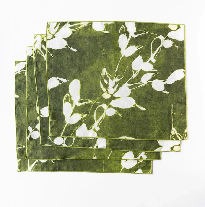 Porto Print in Olive Placemat www.goldie-home.com