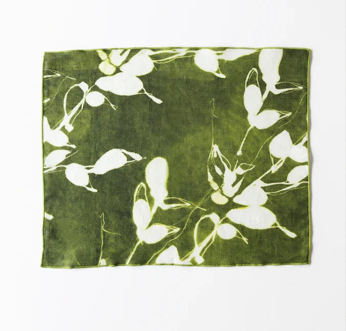 Porto Print in Olive Placemat www.goldie-home.com